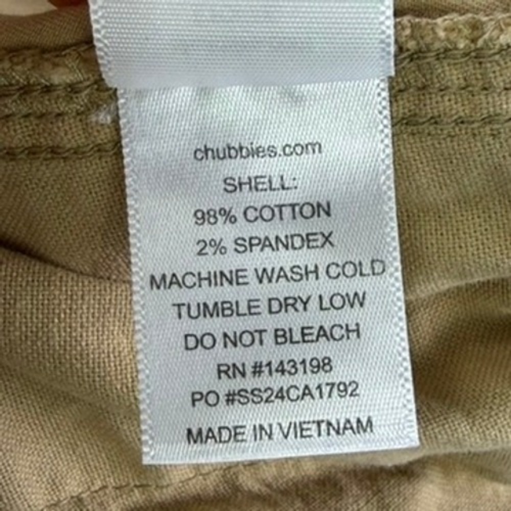 Chubbies Originals Twill Shorts Mens XXL Khaki Tan 7" Inseam Stretch Golf Active - Picture 9 of 14